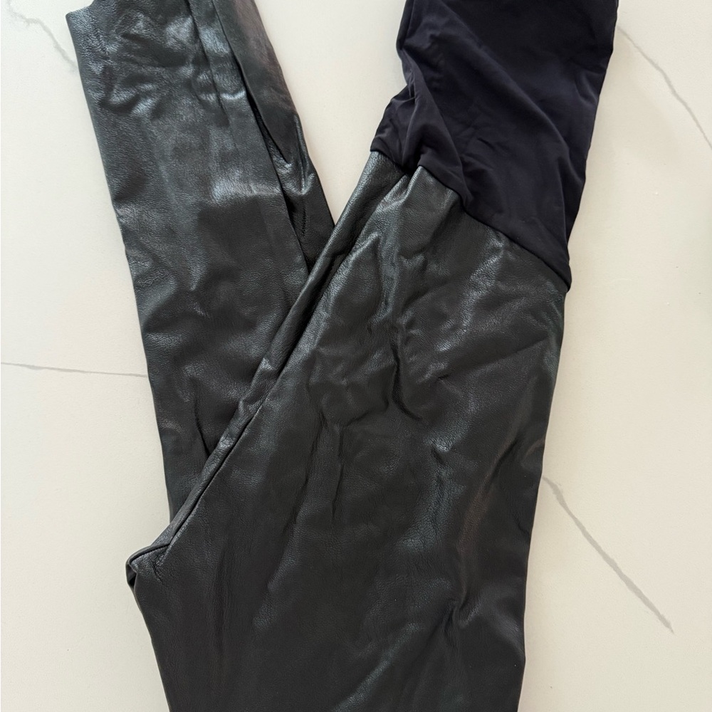 EUC Commando Maternity Faux Leather Leggings